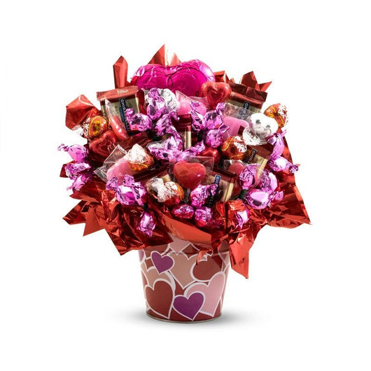 Romantic In Red Gourmet Chocolate Candy Bouquet